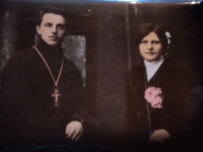 Отец Александр с супругой. 1915.<br>
Ист.: orthodoxmoscow.ru