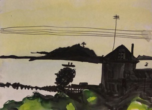 Иван Сотников. Соловки, 2004. Картон, фломастер, акварель. Из собрания семьи автора<br>Ист.: ivansotnikov.art