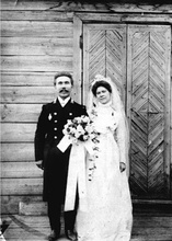 Дочь Ираида с мужем Вениамином. 1900-е
<br>Ист.: Всемирное генеалогическое древо
