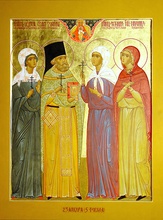 Прпмч. Серафим (Булашов), прпмцц. Евдокия (Кузьминова) и Екатерина (Черкасова), мц. Милица (Кувшинова). Ист.: drevo-info.ru