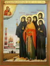 Священномученик Сергий (Лебедев) и сестры Новодевичьего монастыря.<br>Ист.: fond.ru