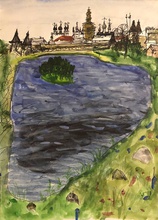 Иван Сотников. Соловки, 2004. Бумага, акварель. Из собрания семьи автора<br>Ист.: ivansotnikov.art
