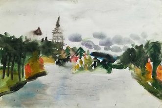 Иван Сотников. Вырица. 1984 <br> Ист.: ivansotnikov.art