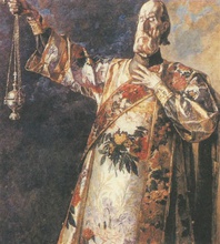 Портрет протодиакона Михаила. Художник. Павел Корин. 1935 г. Ист.: «Протодиакон — певец»