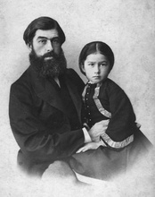 Дмитрий Петрович с дочерью Варварой. Сер. 1860-х<br>Ист.: Благово Д. Д. // Дмитровский край