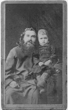 Диакон Петр Разумовский с дочерью Зинаидой. Казань, 28.2.1886