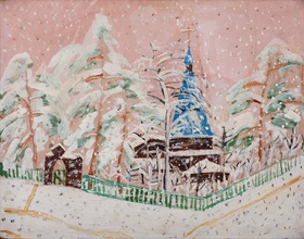 Иван Сотников. Вырица. Храм Казанской Божией Матери <br> Ист.: ivansotnikov.art