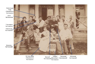 Семья Кастальских. Максатиха(?), 1880-е.<br>Ист.: Кастальские и их ближний круг ...