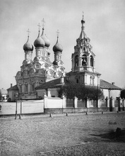 Церковь свт. Николая (Благовещенcкая), в Пыжах. 1882.<br>Ист.: <i> Найденов Н. А. </i> Москва. Соборы, монастыри и церкви. Ч. 3, отд-ние 2. М., 1883. № 14