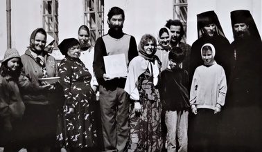 В Иверском монастыре. Валдай, 1990-е. <br>Ист.: Памяти отца Геннадия ...