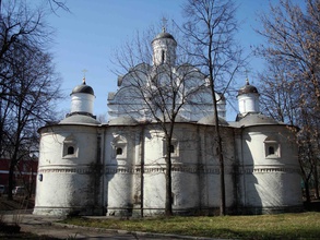 Храм Покрова Пресвятой Богородицы при Покровской общине сестер милосердия, где начинал свою службу в церкви отец Иоанн Мансветов. Москва.<br>Ист.: oldrpc.ru