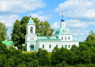 Церковь Троицы Живоначальной, место службы отца Петра Никольского. Московская обл., Щёлковский р-н, с. Рязанцы.<br> Ист.: храм-рязанцы.рф