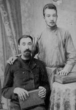 Псаломщик Василий Крылов с сыном Николаем <br>Ист.:Новомученики ...