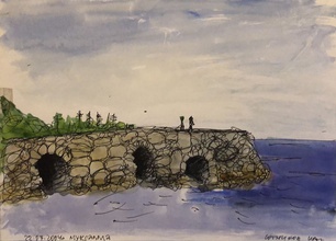 Иван Сотников. Соловки, 2004. Бумага, акварель. Из собрания семьи автора<br>Ист.: ivansotnikov.art