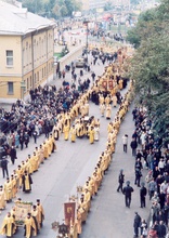 Перенесение честных мощей св. праведного Алексия. 29.9. 2001.<br>Ист.: klenniki.ru