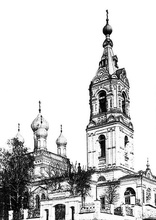 Мотовилихинская Свято-
Троицкая церковь. Начало
XX в.<br>Ист.: <i>Бояршинов В. Г.</i> Летопись православных храмов Мотовилихи. <br>С. 130